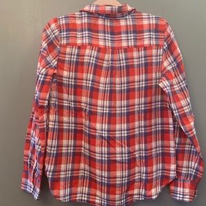 Red White and Blue J.Crew Women’s Plaid Shirt